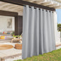 RYB HOME Extra Wide Outdoor Curtains for Patio Waterproof Heavy Duty Thermal Insulated in Summer Full Coverage Privacy for Gazebo, Cabana & Pergola, W100 x L90, Light Grey, 1 Panel