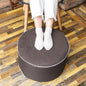 Asuprui Outdoor Indoor Foam Stuffed Ottoman Waterproof Round Ottoman Footrest Stool Diameter 20x Height 12 Inches Boho Foot Rest for Patio Living Room Porch Outdoor Seating Garden Camping Dark Coffee