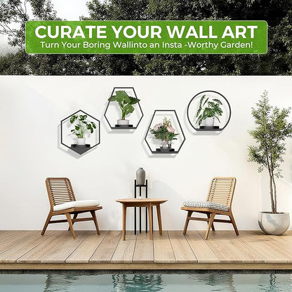 Wall Planters for Indoor Plants, Plant Frames Wall Decor Living Room Plant Stand Hanging Wall Plants Holder to Hold Large Pots Wall Plant Hanger Window Plant Shelves for Outdoor Entryway