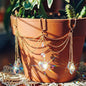 Sun Catcher Plant Hanger with Beads and Glass Crystal Beaded Plant Accessories for Indoor Home Rainbow Decor Pot Accessory(Flower Pot Not Included) (Heart)