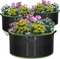 50 Gallon Large Grow Bags 3 Pack - 320G Thickened Nonwoven Aeration Planter with Reinforced Handles, Heavy Duty Black Cloth Pots for Garden Outdoor Large Plants Vegetables Flowers