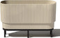 Veradek Demi Series Raised Long Planter for Indoor/Outdoor Use | Made from Plastic & Stone w/Wooden Stand | Modern Patio Décor for Flowers/Shrubs