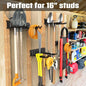 Storage Rack for Garden Tools, Black Metal, 8 Hooks