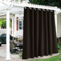 RYB HOME Porch Curtains Outdoor Blackout 100% Privacy Waterproof Curtain for Patio Gazebo Balcony Laini Garden Lawn, Wide 100 x Long 84, 1 Panel, Brown
