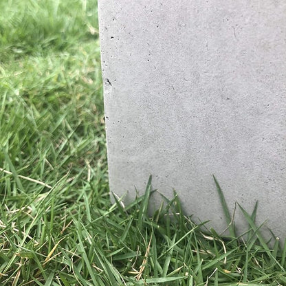 Kante 18.5" H Tall Rectangular Concrete Planters, Outdoor Indoor Lightweight Plant Pots with Drainage Hole and Rubber Plug, Modern Style for Home Garden Patio, Weathered Concrete