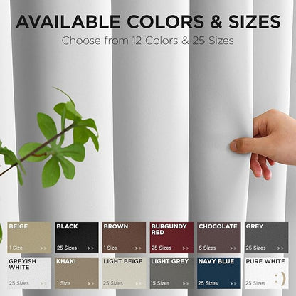 Joydeco Blackout Door Curtain for Doorway Privacy 78 Inches Long, Grommet Closet Curtain for Open Closet, Room Divider for Bedroom Living Room (Greyish White, 40Wx78L, 1 Panel)