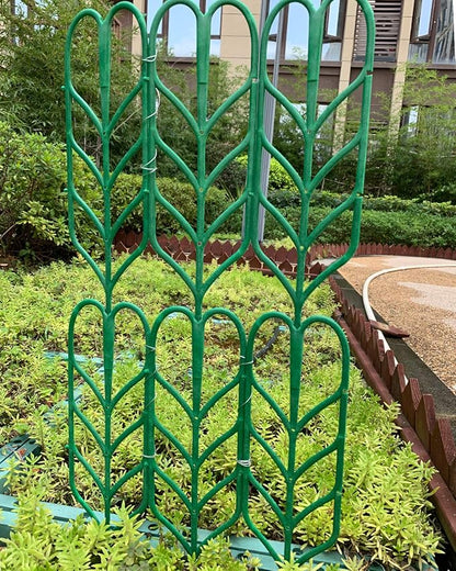 Garden Trellis for Climbing Plants 6 PCS Plastic Indoor Trellis for Potted Plants Green Stackable Mini Climbing Plant Stupport DIY Flower Pot Support for Pea Vegetable Clematis (6 Packs)