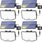 Peasur 4 Pack Solar Motion Lights Outdoor, 318 LED Solar Security Light with 3 Modes, IP65 Waterproof Powered Flood Lights for Outside Garden Patio Garage Yard Backyard