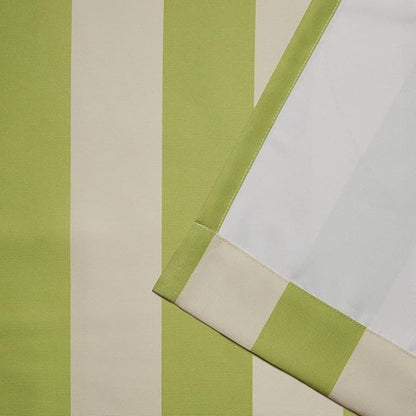 Exclusive Home Canopy Stripe Indoor/Outdoor Grommet Top Curtain Panel, 54"x96", Kiwi / Sand, Set of 2