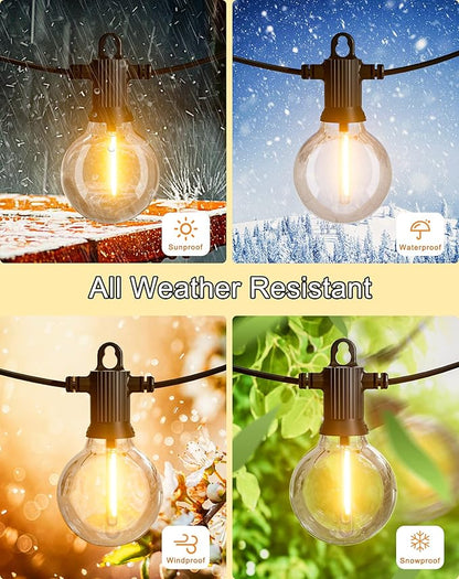 String Lights, 200FT Outdoor LED Patio Lights, 100 G40 Shatterproof Bulbs