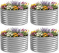 4 Pack Tall 2x2x1.5FT Round Raised Beds for Gardening, Corrugated Galvanized Steel Raised Garden Bed, Outdoor Metal Above Ground Garden Bed for Vegetables and Flowers
