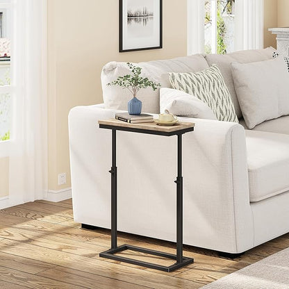 TUTOTAK End Table, Side Table, Tall Couch Table, Sofa Table, Living Room, Bed Room, Greige TB01BG0832