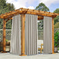 NICETOWN 2 Panels Privacy Outdoor Curtains for Patio Waterproof, Thermal Insulated Windproof Pocket & Back Tab on Top and Bottom Light & Cold Blocking Drapes with Fixed Rope for Porch, W52 x L108
