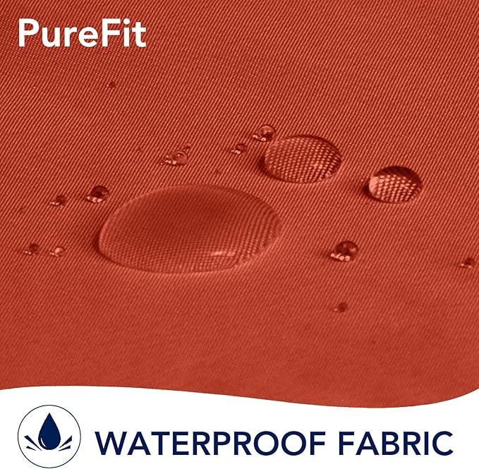 PureFit Outdoor Curtains for Patio Waterproof Weatherproof, UV Resistant Outside Curtains for Gazebo, Front Porch, Pergola, Sun Blocking Privacy Curtain, 120W x 95L inch, 1 Panel, Red Clay