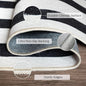 Outdoor Rug Door Mat, Black and White Stripe, 2 x 4.3 ft