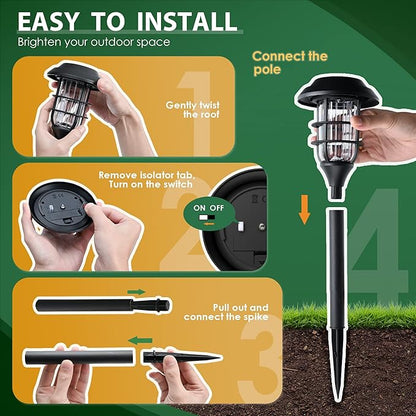 SOLPEX Solar Lights for Outside, Solar Outdoor Pathway Garden Lights Waterproof, Solar Powered Landscape Lighting for Yard, Garden, Pathway, Patio, Porch, Walkway, Driveway, 12 Pack(Cold White)