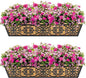 2 Pack 30 Inch Window Boxes Planters Railing Planter Box with Adjustable Brackets & Coco Liners Fabric Plant Grow Bags Deck Railing Planter Boxes Balcony Hanging Flower Box for Outdoor Plants
