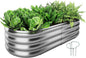 Galvanized Metal Raised Garden Bed Kit, 4x2x1ft Outdoor Planter Box, Garden Grow Bed for Vegetables, Flowers, Patio Gardening