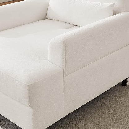 Chaise Lounge Chair Indoor Set of 2, Oversized Accent Chair for Living Room with Adjustable Backrest, Upholstered Mid-Century Reading Armchair for Adults, Comfy Modern Single Sofa Chair for Bedroom