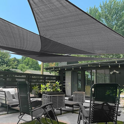 LOVE STORY Custom Size 8'x11'x13.6' Dark Grey Sun Shade Sail Right Triangle Sunshade Fabric Awning Canopy for Patio Backyard Carport Pergola (Customized)
