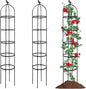 2-Pack 6.7FT Garden Obelisk Trellis for Climbing Plants,81”Metal Plant Support Tower,Heavy Duty Thickened Tube,Rustproof Black Vine & Flower Stand for Outdoor Indoor Use