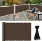 LOVE STORY 3'x6' Brown Balcony Screen Privacy Fence Cover UV Protection (HDPE) Weather-Resistant 3 FT Height Shield for Deck, Patio, Backyard, Outdoor Pool, Porch, Railing