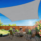 12'x16' Sun Shade Sail, UV Protection Outdoor Shade, Curved Tear Resistant Heavy Duty Sun Shade for Patio Garden, Backyard, Deck, Car Port, Playground, (Grey)