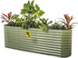 32" Extra Tall Raised Garden Bed Kits, 2 x 8 x 2.7ft Raised Planter Box Outdoor, 3.5 x 6.5 x 2.7ft Deep Root 9 in 1 Modular Metal Raised Beds for Gardening Vegetables Flowers Fruits - Olive Green