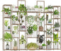 Bamworld Plant Shelf Indoor 30 Pots Large Plant Shelf Wide Tall Outdoor Plant Holder Wood for Multiple Plants Plant Rack for Living Room Garden Balcony Flower