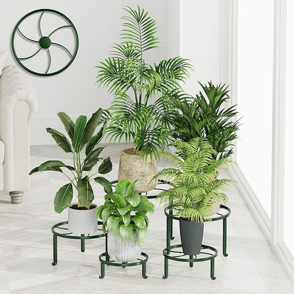 5-Pack Metal Plant Stand Heavy Duty Flower Pot Stands for Multiple Plant, Anti-Rust Flower Pot Stand Round Plant Holder for Room Indoor/Outdoor,Gardens