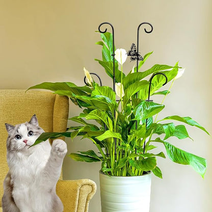 23in Plant Trellis Indoor, Trellis for Potted Plants with Butterfly, Garden Trellis Climber Support for Climbing Plants Pothos Hoya Vine