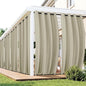 Outdoor Curtains for Patio Waterproof 6 Panels - Windproof, Privacy, Weatherproof Outside Drapes for Gazebo Pergola Porch, Grommet Top and Tab Bottom, 54x108 Inch, Taupe