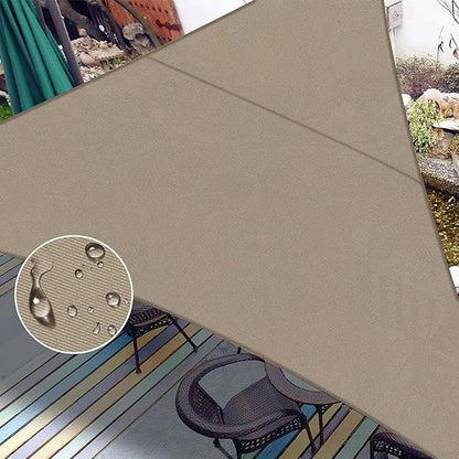 LOVE STORY Right Triangle 7'x7'x9.9' Waterproof Sun Shade Sail Canopy UV Block for Outdoor Patio Backyard Carport,Taupe(We Make Custom Size)