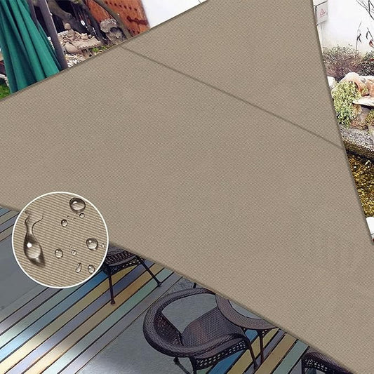 LOVE STORY Right Triangle 11'x11'x15.6' Waterproof Sun Shade Sail Canopy UV Block for Outdoor Patio Backyard Carport,Taupe(We Make Custom Size)