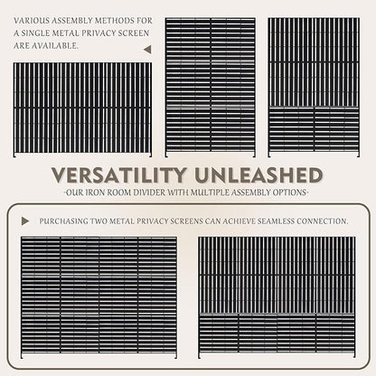 Kozyard Metal Privacy Screen 74" H x 47.2" W Decorative Outdoor Divider - Image 5