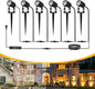 L LOHAS LED Dusk to Dawn Low Voltage Landscape Lighting, 3000K Warm White Outdoor Spotlight with Transformer, IP65 Plug in Spotlights for Yard Backyard Pathway 6Pack