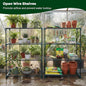 4 Tier Garden Greenhouse Steel Staging Shelving Plant Stand Garden