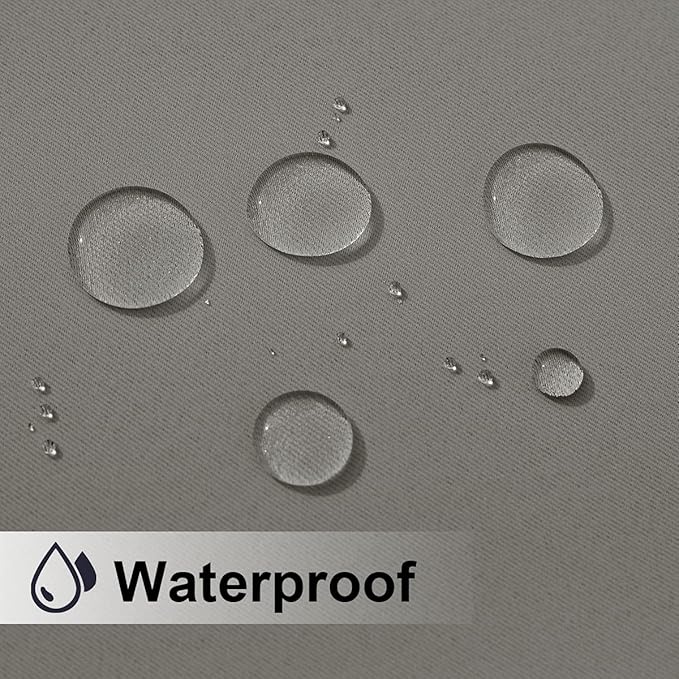 NICETOWN Bedroom Curtain for Patio Room Darkning, Thermal Insulated Rustproof Grommet Top Blackout Indoor Bedroom Vertical Drape Privacy for Gazebo/Pergola, Sand, W84 x L95, 1 PC