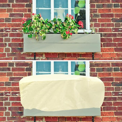 4 Pcs Rectangular Planter Box Cover Freeze Protection, Flower Box Covers Winter Frost Blanket with Drawstring for Outdoor Plants Balcony Windowsill Raised Beds(39.3x17.7x15.7 Inch)
