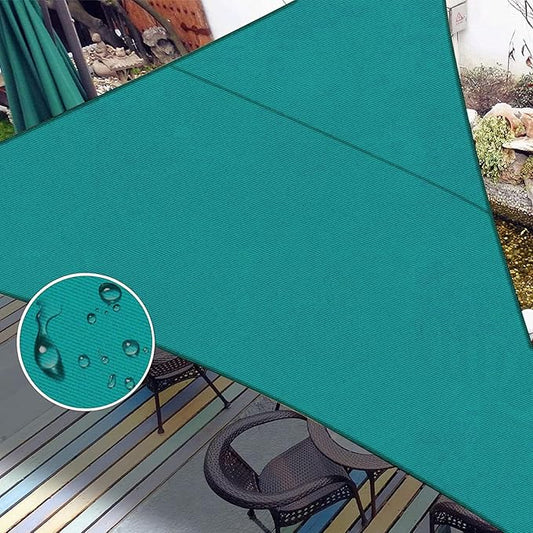 LOVE STORY Right Triangle 9'x12'x15' Waterproof Sun Shade Sail Canopy UV Block for Outdoor Patio Backyard Carport,Turquoise Blue(We Make Custom Size)