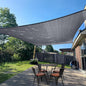 SUNLAX Sun Shade Sail 11' x 17' Dark Grey Rectangle Canopy Sail Shade Cover UV Block Permeable Sunshade Outdoor for Patio Backyard Deck Pergola (We Make Custom Size)