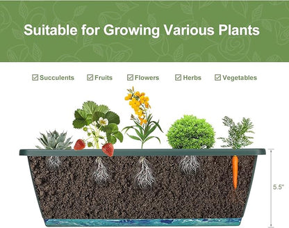 YBING Vertical Raised Garden Bed 5 Tier Herb Garden Planter 48.2 Inches Tall Tiered Planter Box for Outdoor Plants Home Gardening Green