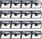 Peasur Solar Powered Lights Outdoor, 140LED 16Pack Motion Sensor Light Outside, IP65 Waterproof Fence Security Lighting with 3 Modes for Yard Wall Garden Cool White