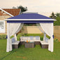 11'x11 Pop-Up Gazebo, Instant Outdoor Canopy Tent with Mosquito Nettings, Durable Steel Frame, Water, and UV Proof, for Patio, Garden, Courtyard, Party (Blue)