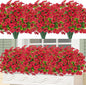 Bassion Artificial Flowers for Outdoors, 24 Bundles UV Resistant Fake Flowers Realistic Silk Faux Plants for Outdoor Planter Window Box Porch Patio Garden Home Outside Decorations
