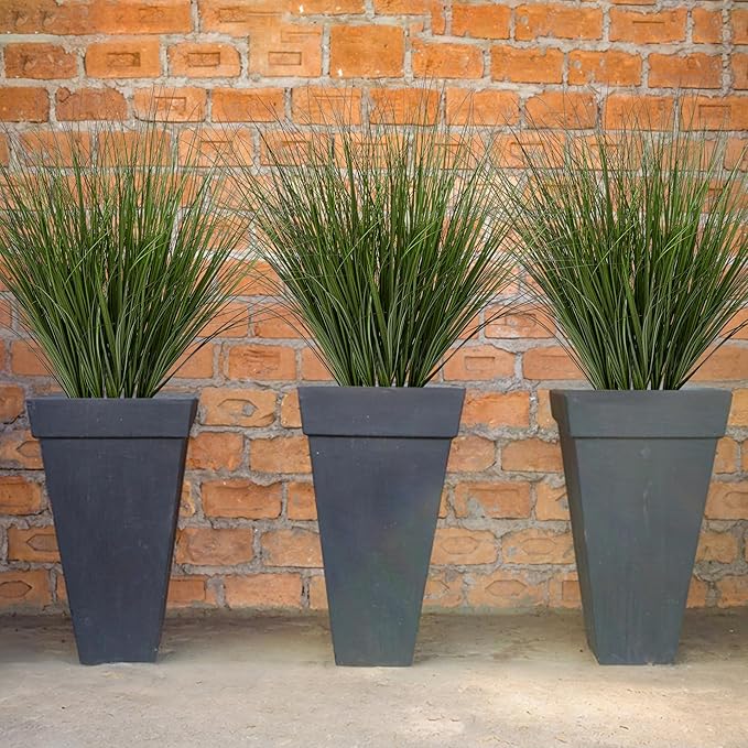 Artificial Plants Greenery 48 Pack Green Plastic Wheat Grass, 26.4 Inch