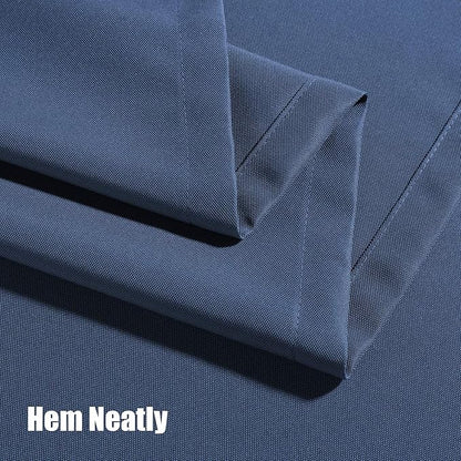 BONZER Outdoor Waterproof Curtains for Patio Extra Wide Grommet Light Filtering Outside Curtains for Gazebo, Porch, Pergola, Pavilion, 1 Panel, 150W x 108L inch, Navy