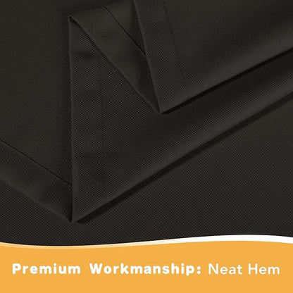 HolidayIdeas Outdoor Curtains for Patio Waterproof, 2 Panels - 54 x 120 Inch - Privacy Protection & Light Filtering Curtains Grommet Outside Curtains for Porch, Gazebo, Pergola, Backyard (Chocolate)