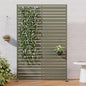 Casaphoria Metal Privacy Screen Outdoor, 72" H x 47" W Freestanding Decorative Privacy Screen for Patio Deck Balcony Garden with Stable Base, Grey-Benjamin