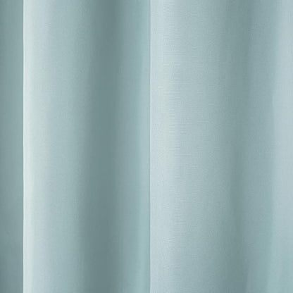 Town & Country Basics Cabana Solid Heavyweight Indoor Outdoor Curtains, Light Filtering Opacity with Grommet Top, Water Repellent, 2-Pack Set, 54"x120", Blue